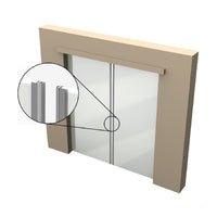 KILARGO IS7300SI ADJUSTABLE ALUMINIUM MEETING STILE SET FOR GLASS DOORS - AVAILABLE IN VARIOUS SIZES - primehardware