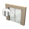 KILARGO IS7300SI ADJUSTABLE ALUMINIUM MEETING STILE SET FOR GLASS DOORS - AVAILABLE IN VARIOUS SIZES - primehardware