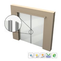 KILARGO IS7310SI ADJUSTABLE ALUMINIUM MEETING STILE FOR GLASS DOORS - AVAILABLE IN VARIOUS SIZES - primehardware