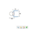 KILARGO IS7340SI ASTRAGAL TRANSLUCENT DOOR SEAL FOR 10MM GLASS DOORS - AVAILABLE IN VARIOUS SIZES - primehardware