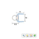 KILARGO IS7340SI ASTRAGAL TRANSLUCENT DOOR SEAL FOR 10MM GLASS DOORS - AVAILABLE IN VARIOUS SIZES - primehardware