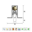 KILARGO IS8005SI FULLY MORTISED DOOR SEAL CLEAR ANODISED - AVAILABLE IN VARIOUS SIZES - primehardware
