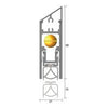 KILARGO IS8020SI FULLY MORTISED SEAL (1220MM CUTS BACK TO 1070MM) - primehardware