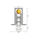 KILARGO IS8530SI HEAVY DUTY FULLY MORTISED SEAL (1500MM CUTS BACK TO 1220MM) - primehardware