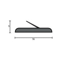 KILARGO KG1602AS SELFADHESIVE FIRE SEAL WITH OFFSET SMOKE FIN 50M ROLL BLACK