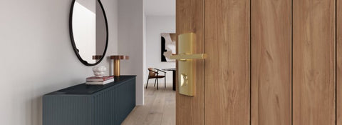 Kent Knox Entrance Set in Brushed Nickel, Graphite Nickel, Matt Black, and Satin Brass