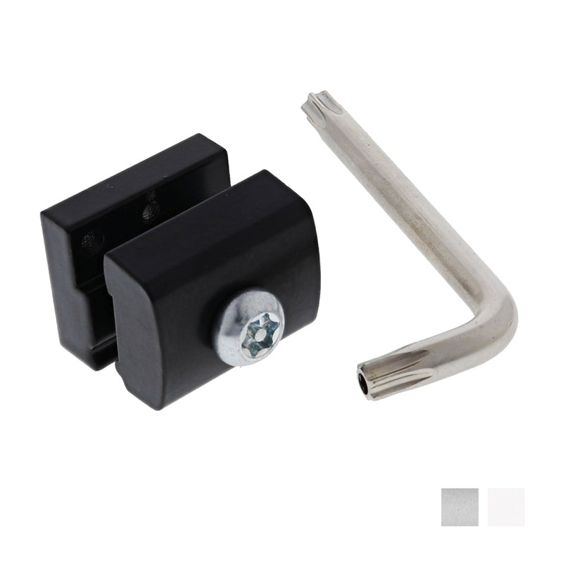 CARBINE G70 SLIDING ALUMINIUM WINDOW CLAMP STOP - AVAILABLE IN VARIOUS FINISHES