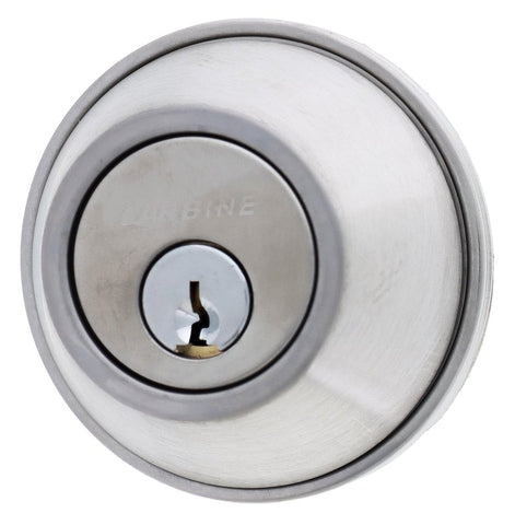 Carbine LB Residential Series Standard Double Cylinder Deadbolt, 60 - 70mm backset, C4 Keyed to Differ , Boxed, Satin Stainless Steel - primehardware