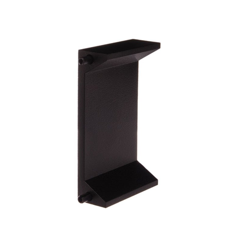 Black metal bracket on a white background