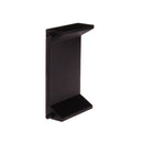 Black metal bracket on a white background