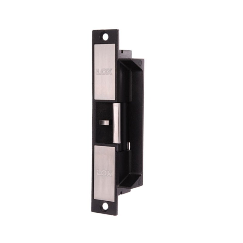 Electromechanical door lock with LOK branding on a white background