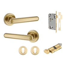 Iver Puerto Door Lever on Round Rose | Entrance Kit (Key/Thumb) | 5 Finishes