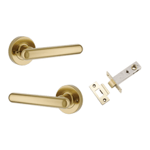 Iver Puerto Door Lever on Round Rose | Inbuilt Privacy Kit | 5 Finishes