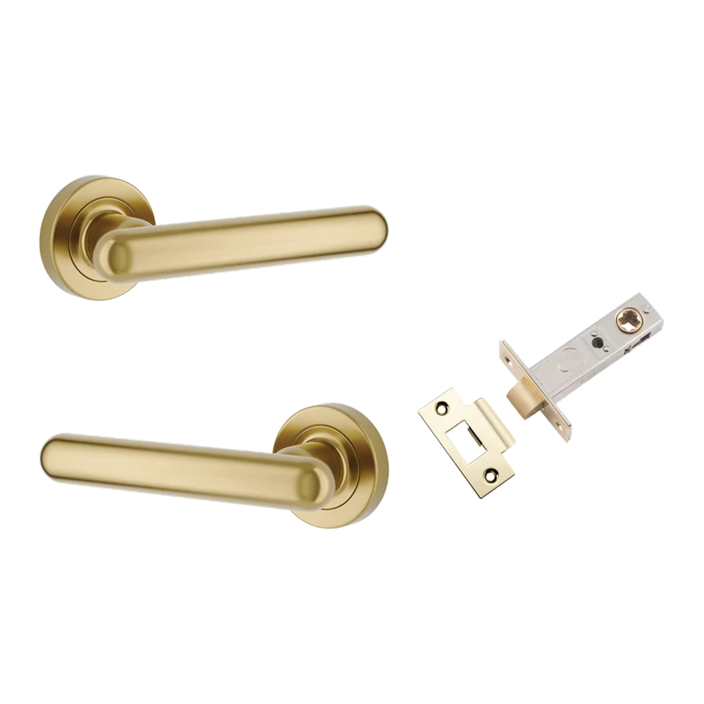 Iver Puerto Door Lever on Round Rose | Passage Kit | 5 Finishes