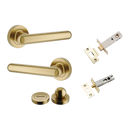 Iver Puerto Door Lever on Round Rose | Separate Privacy Kit | 5 Finishes