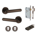 Iver Puerto Door Lever on Round Rose | Entrance Kit (Key/Key) | 5 Finishes
