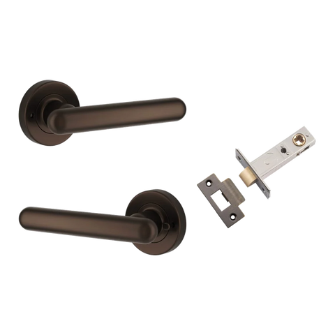 Iver Puerto Door Lever on Round Rose | Inbuilt Privacy Kit | 5 Finishes