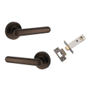 Iver Puerto Door Lever on Round Rose | Inbuilt Privacy Kit | 5 Finishes