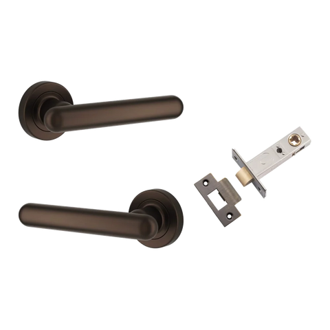 Iver Puerto Door Lever on Round Rose | Passage Kit | 5 Finishes