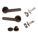 Iver Puerto Door Lever on Round Rose | Separate Privacy Kit | 5 Finishes