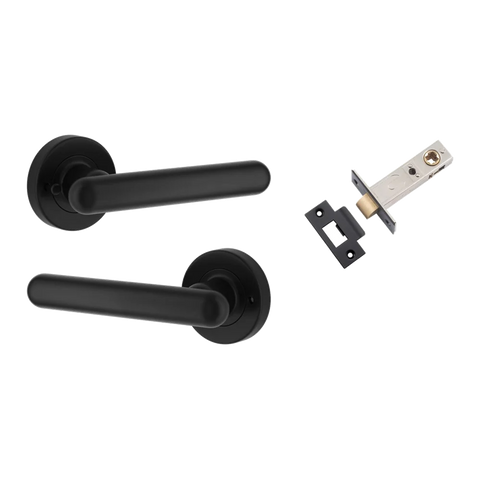 Iver Puerto Door Lever on Round Rose | Inbuilt Privacy Kit | 5 Finishes