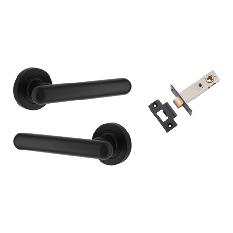 Iver Puerto Door Lever on Round Rose | Passage Kit | 5 Finishes