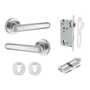 Iver Puerto Door Lever on Round Rose | Entrance Kit (Key/Key) | 5 Finishes