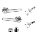 Iver Puerto Door Lever on Round Rose | Separate Privacy Kit | 5 Finishes
