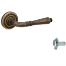 Zanda Winchester Balmain Lever Door Handle – 54mm – Rustic Brass - primehardware