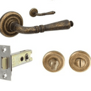 Balmain Rose privacy set with door handle and lock components on a white background