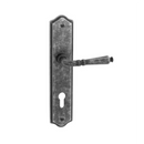 Zanda Copenhagen Lever on Long Plate Rustic Brass & Vintage Pewter - primehardware