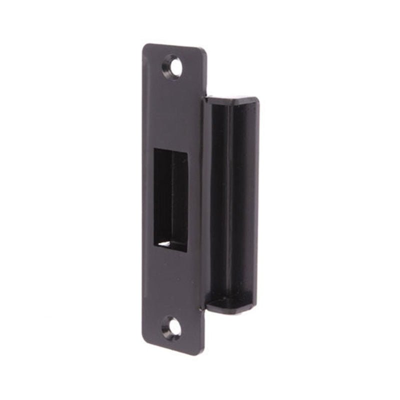 Black metal bracket on a white background