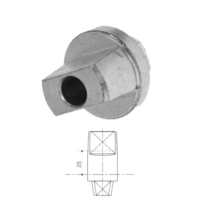 Lockwood Extended Spindle +25Mm No Finish   ST80-60-25