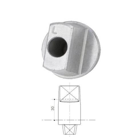 Lockwood Rh Offset 3Deg Extended Spindle +30Mm No Finish ST80 - 60 - 30RH - primehardware