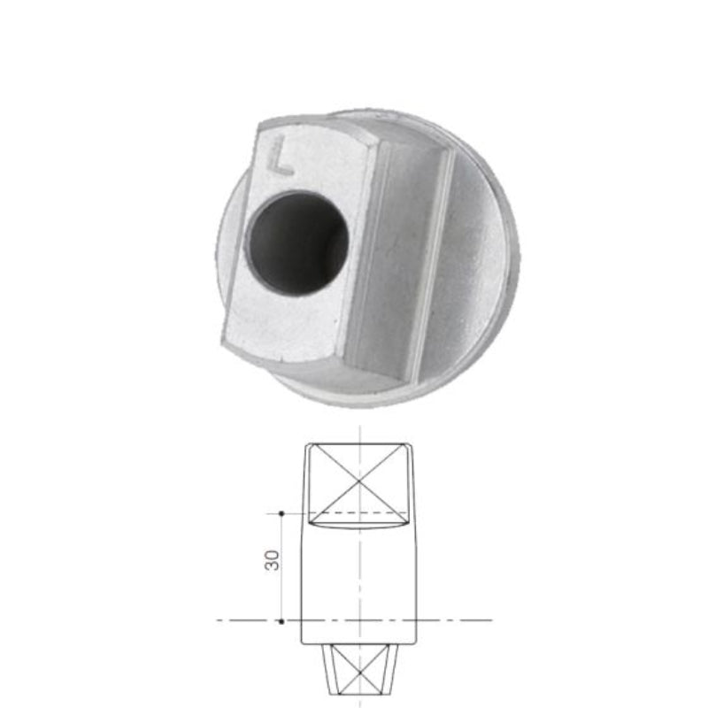Lockwood Rh Offset 3Deg Extended Spindle +30Mm No Finish   ST80-60-30RH