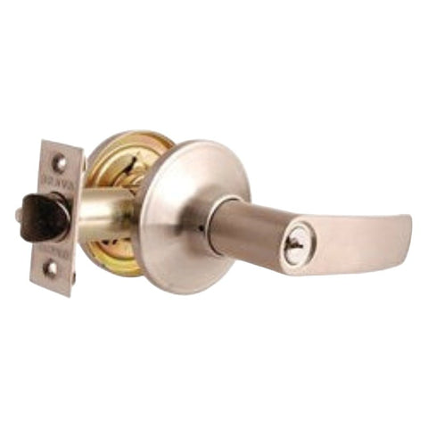 Brava Urban Lyr Series Tiebolt Entrance Lever Set Lw4 Keyed To Differ Adjustable 60/70mm Backset Satin Stainless Steel - Lyr600b - primehardware