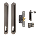 Zanda Oval Euro Sliding Door Lock Kit 250x40mm