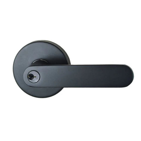 NIDUS Spring Round Rose Radius End Door Lever Entrance Set | 4 Finishes - Matt Black