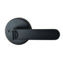 NIDUS Spring Round Rose Radius End Door Lever Privacy Set | 4 Finishes - Matt Black