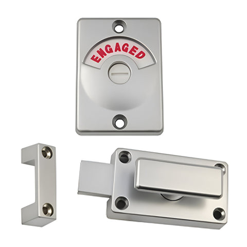 Metlam Ambulant Lock and Indicator Set 100A Satin Chrome Plate