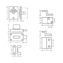 Metlam 100 Series Lock & Indicator Set Satin Chrome Plate - image 2