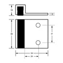 Metlam Door Bumper Concealed Screw Concealed Screw Fix Satin Chrome - image 3