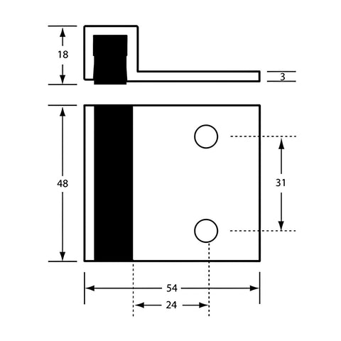 Metlam Door Bumper Concealed Screw Concealed Screw Fix Antimicrobial Coated - image 3
