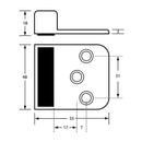 Metlam Door Bumper Concealed Screw Visible Screw Fix Satin Chrome - image 4