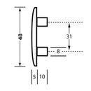 Metlam Concealed Fix Face Plates Satin Chrome - image 2