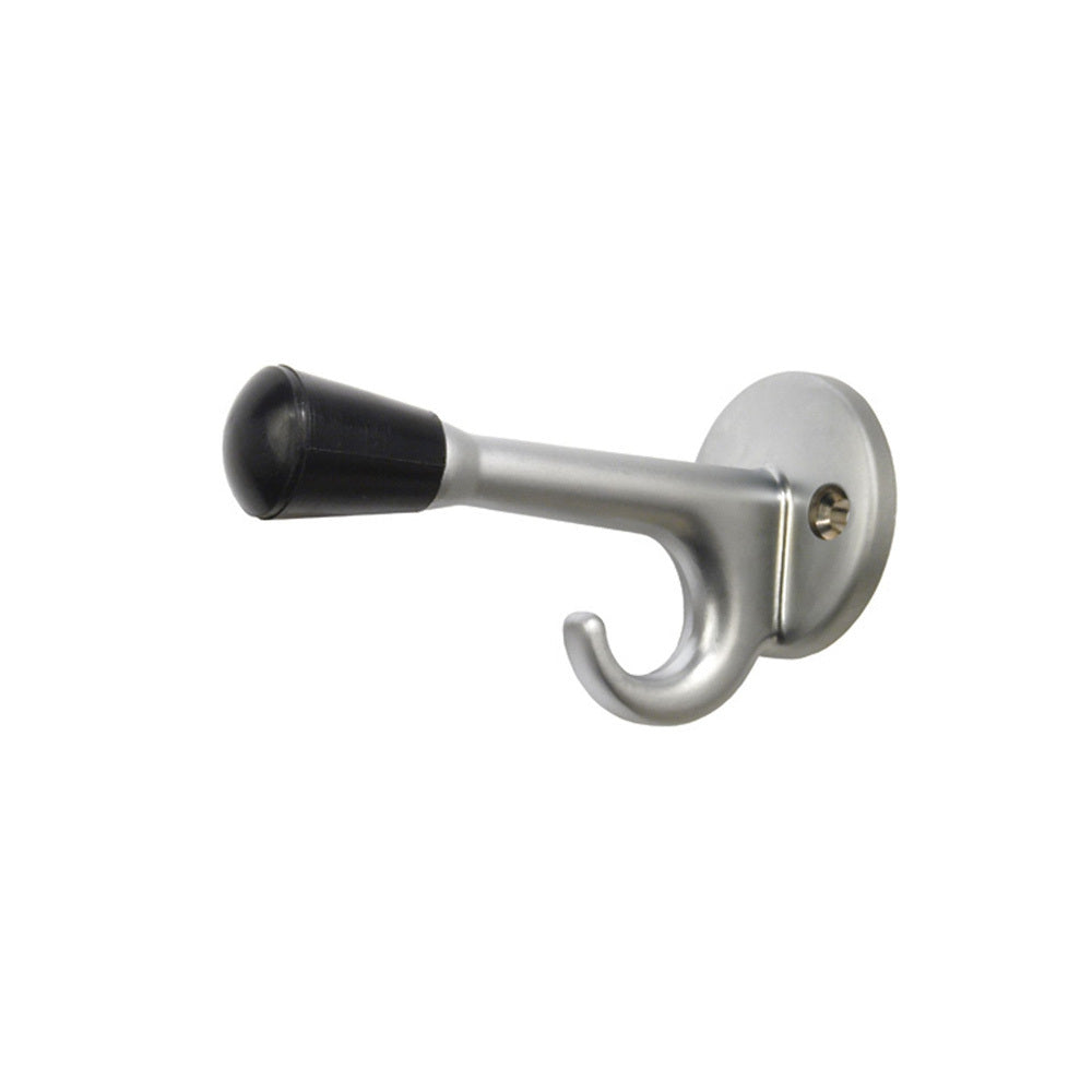 Metlam 102 Coat Hook with Bumper Screw Fix Satin Chrome Plate