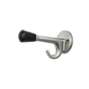 Metlam 102 Coat Hook with Bumper Screw Fix Satin Chrome Plate
