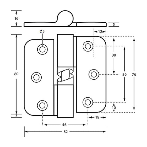 Metlam Gravity Hinge Hold Close Left Hand Concealed Screw Fix Satin Chrome - image 3