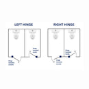 Metlam Gravity Hinge Hold Close Left Hand Concealed Screw Fix Satin Chrome - image 4