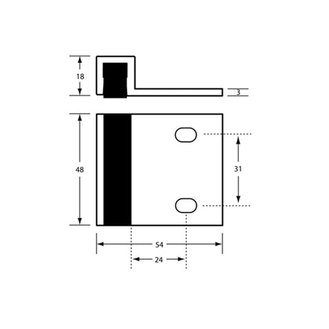 Metlam 107 Door Bumper Bolt Through Fixings Satin Chrome Plate - image 2